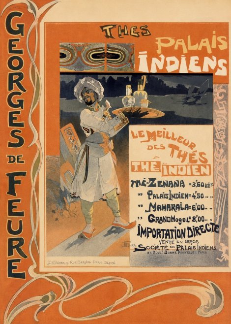 Georges de Feure Thés Palais Indien No2 - Póster