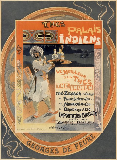 Georges de Feure Thés Palais Indien No5 - Póster
