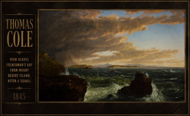 Thomas Cole View Across Frenchman's Bay from Mount Desert Island, After a Squall I No4 - Póster