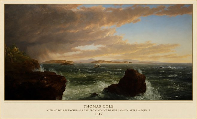 Thomas Cole View Across Frenchman's Bay from Mount Desert Island, After a Squall I No6 - Póster