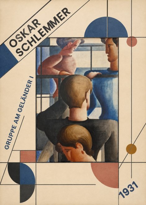 Oskar Schlemmer Gruppe Am Geländer I No3 - Póster