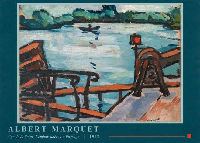 Albert Marquet Vue De La Seine, L'embarcadère Ou Paysage No5 - Póster