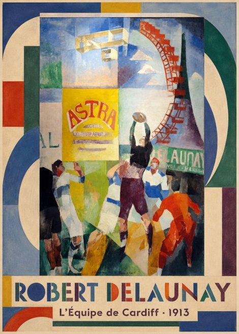 Robert Delaunay L'équipe De Cardiff - 1913 No1 - Póster
