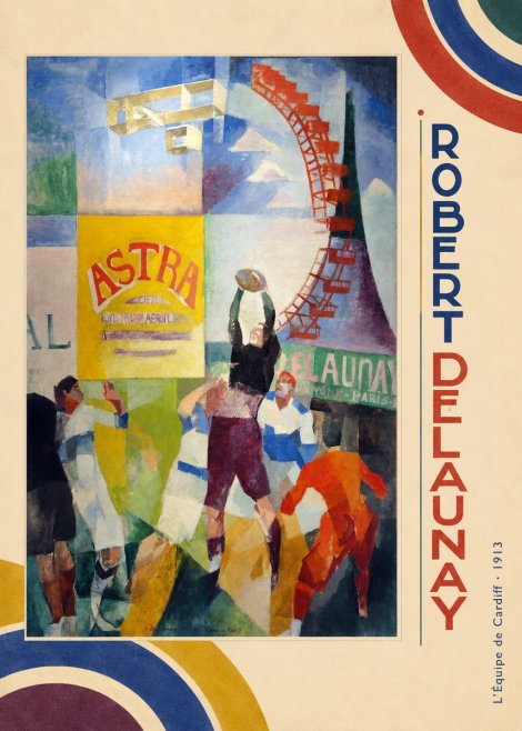 Robert Delaunay L'équipe De Cardiff - 1913 No2 - Póster