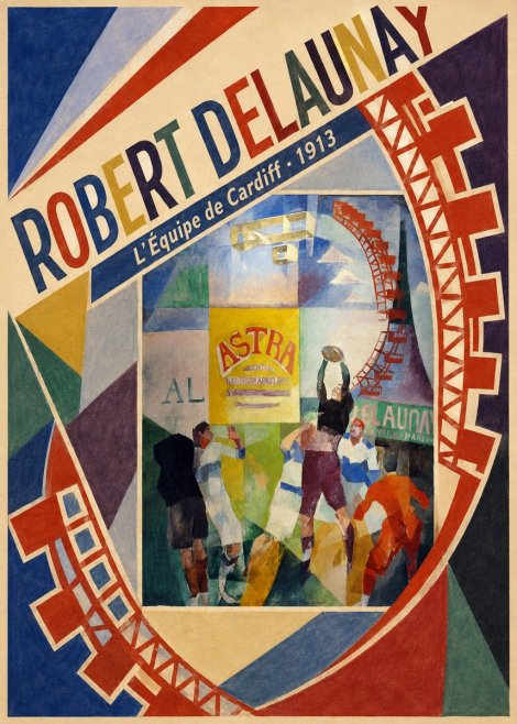 Robert Delaunay L'équipe De Cardiff - 1913 No4 - Póster