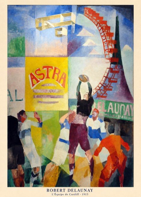 Robert Delaunay L'équipe De Cardiff - 1913 No5 - Póster