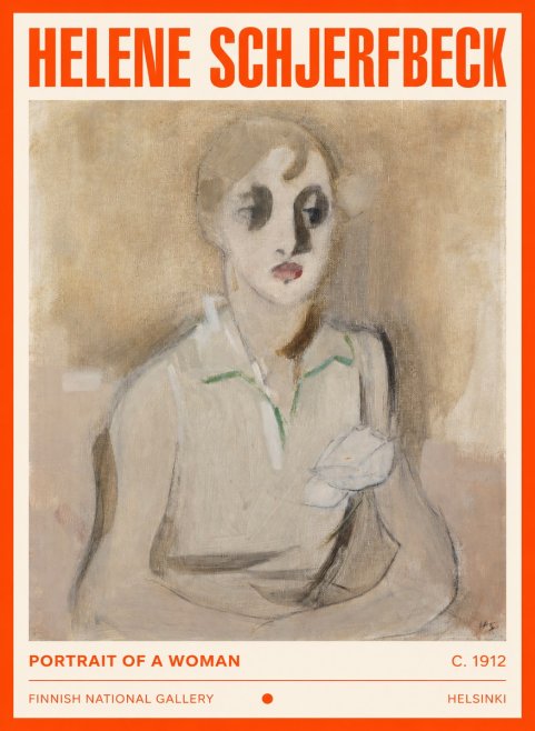 Helene Schjerfbeck Portrait of a Woman I No2 - Póster