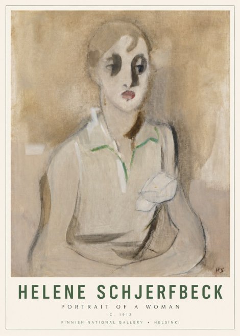 Helene Schjerfbeck Portrait of a Woman I No6 - Póster