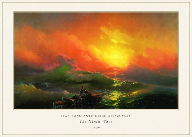 Ivan Konstantinovich Aivazovsky The Ninth Wave I No4 - Póster