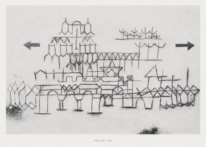 Paul Klee Architektur No5 - Póster