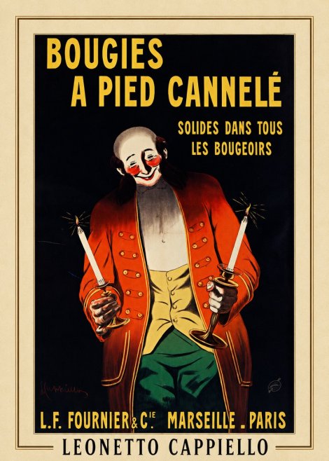 Leonetto Cappiello Bougies a Pied Cannelé No3 - Póster