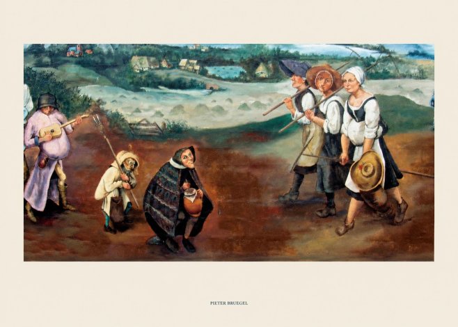 Pieter Bruegel Flemish Peasant Scene No6 - Póster