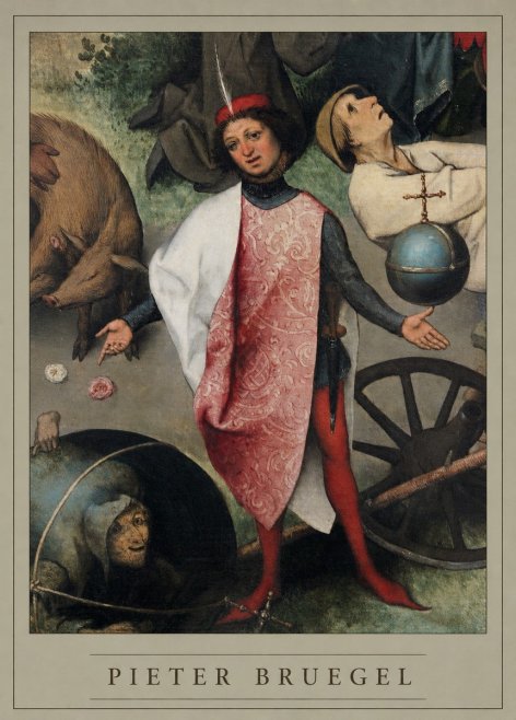 Pieter Bruegel Netherlandish Proverbs II No4 - Póster
