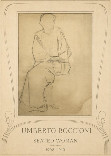 Umberto Boccioni Seated Woman No3 - Póster