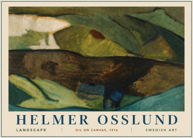 Helmer Osslund Landscape No3 - Póster