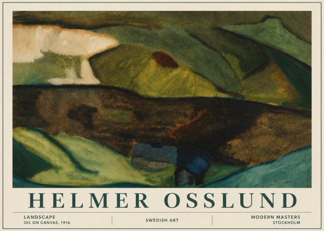 Helmer Osslund Landscape No6 - Póster