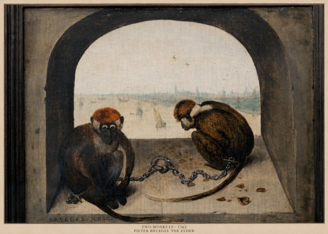 Pieter Bruegel Two Monkeys II No5 - Póster