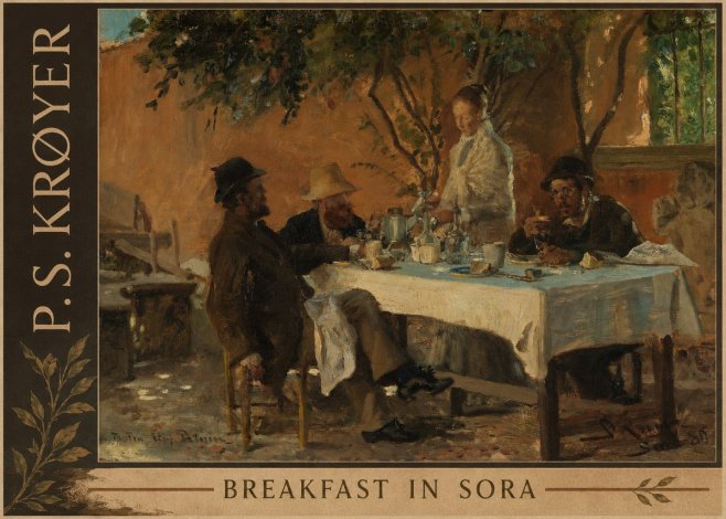 P.S. Krøyer Breakfast in Sora No2 - Póster
