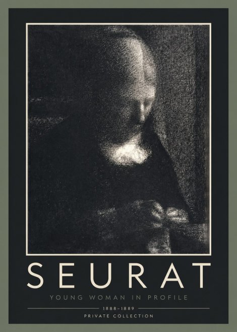 Seurat Young Woman in Profile No2 - Póster
