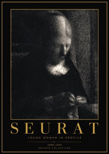 Seurat Young Woman in Profile No4 - Póster
