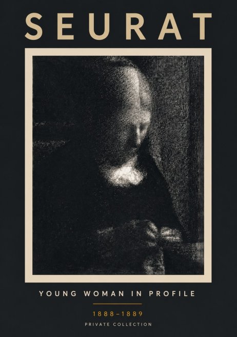 Seurat Young Woman in Profile No6 - Póster