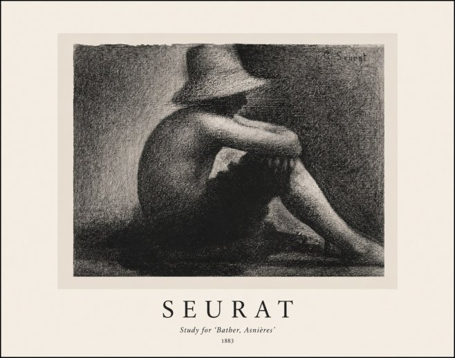 Seurat Study for 'Bather, Asnières' No1 - Póster