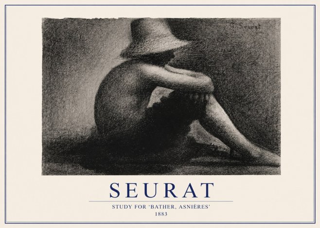 Seurat Study for 'Bather, Asnières' No2 - Póster