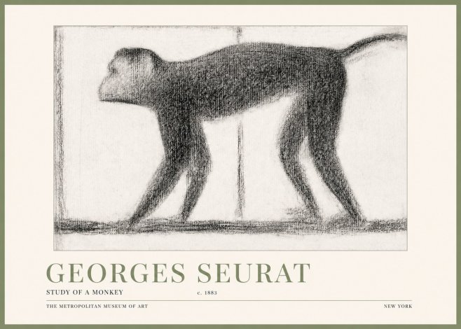 Seurat Study of a Monkey No3 - Póster