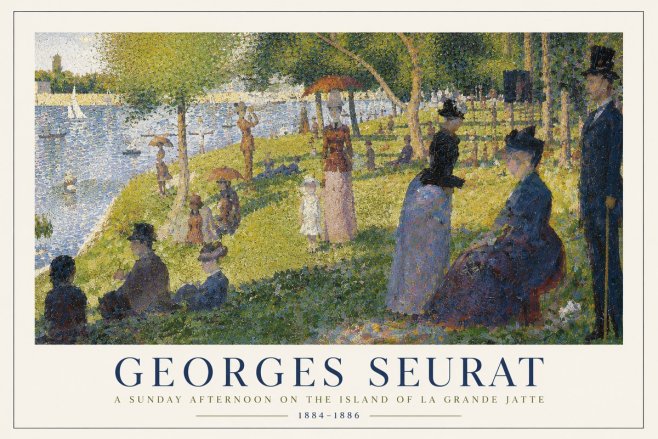 Seurat A Sunday Afternoon on the Island of La Grande Jatte I No4 - Póster