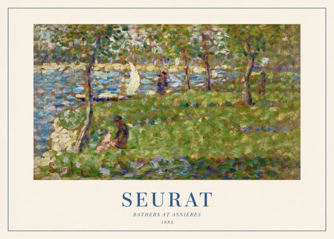 Seurat Bathers at Asnières I No1 - Póster