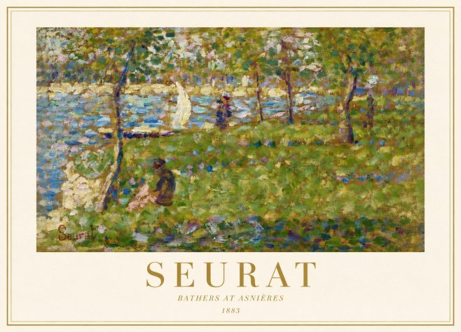 Seurat Bathers at Asnières I No5 - Póster
