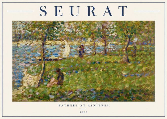 Seurat Bathers at Asnières I No6 - Póster