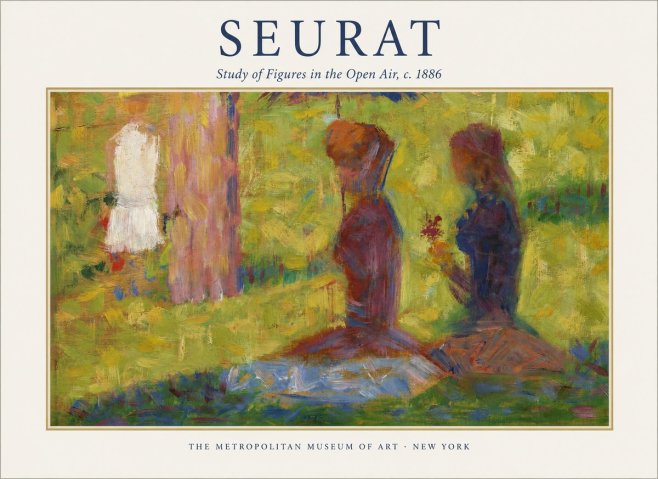 Seurat Study of Figures in the Open Air, C. 1886 No1 - Póster