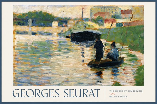 Seurat The Bridge at Courbevoie No2 - Póster