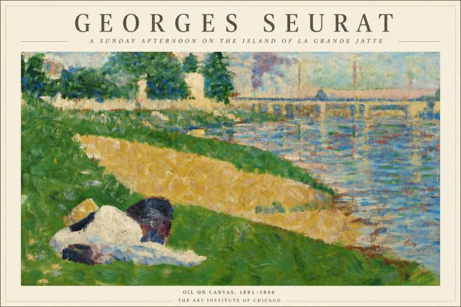 Seurat A Sunday Afternoon on the Island of La Grande Jatte II No4 - Póster