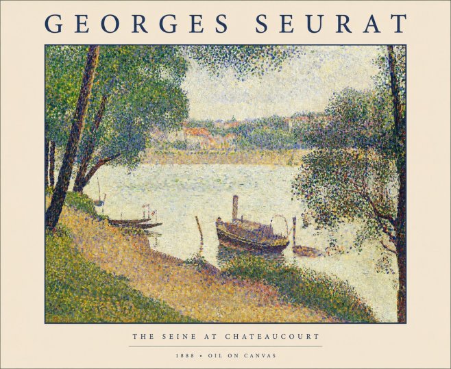 Seurat The Seine at Chateaucourt No1 - Póster