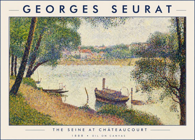 Seurat The Seine at Chateaucourt No5 - Póster
