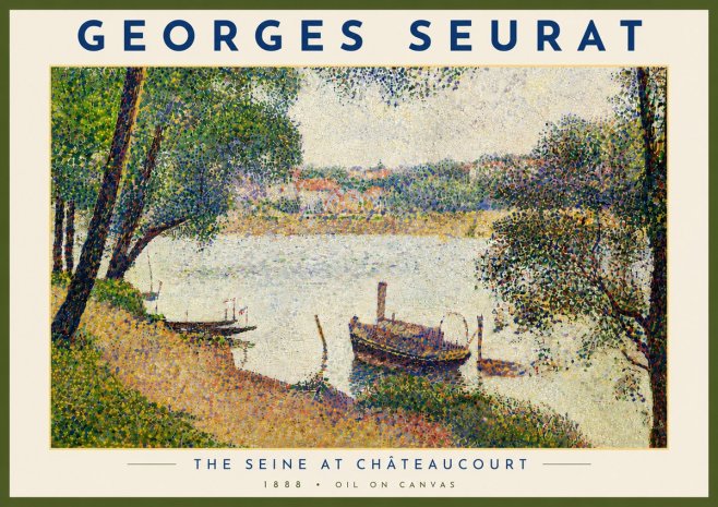 Seurat The Seine at Chateaucourt No6 - Póster