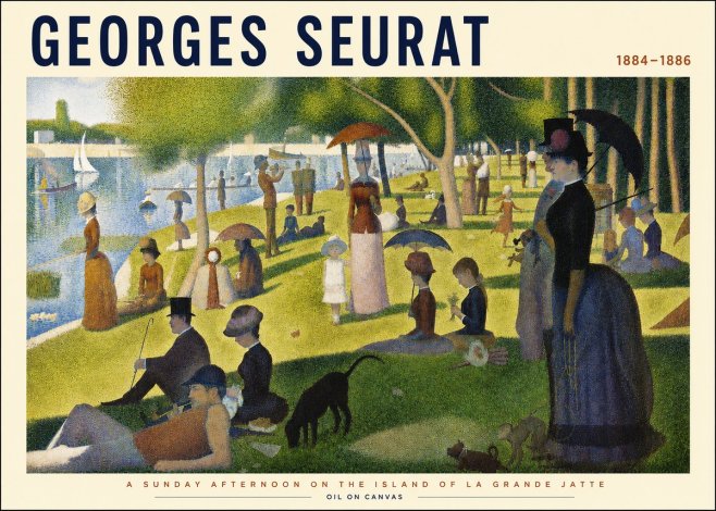 Seurat A Sunday Afternoon on the Island of La Grande Jatte III No3 - Póster