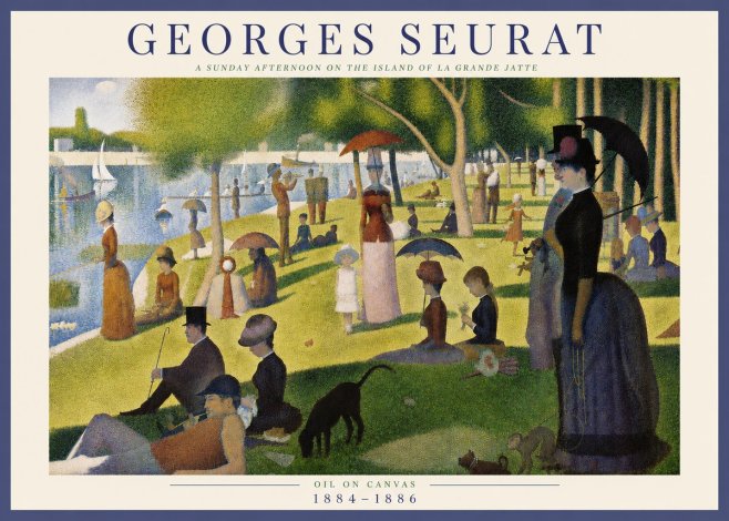 Seurat A Sunday Afternoon on the Island of La Grande Jatte III No4 - Póster