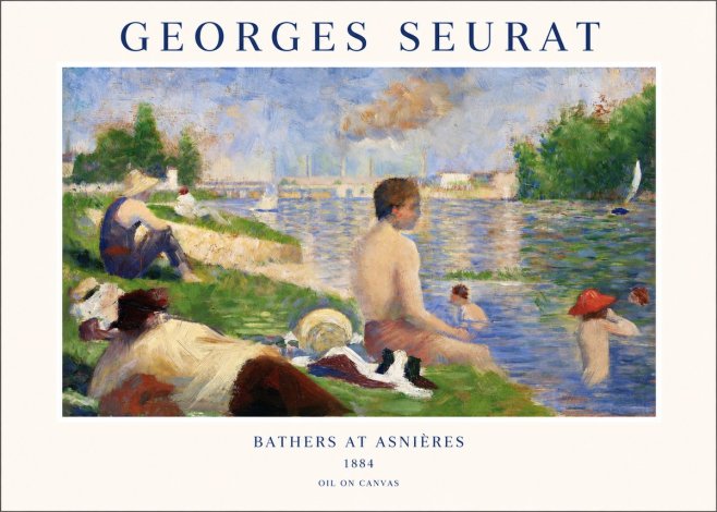 Seurat Bathers at Asnières III No1 - Póster