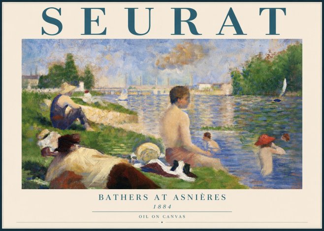 Seurat Bathers at Asnières III No2 - Póster