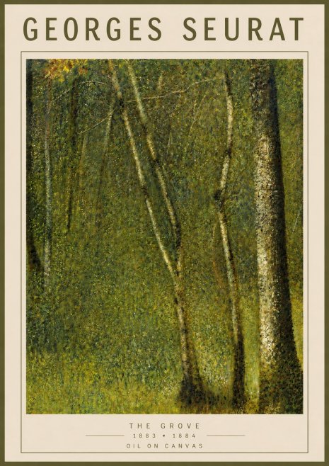 Seurat The Grove No4 - Póster