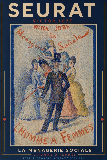 Seurat L'homme À Femmes No2 - Póster