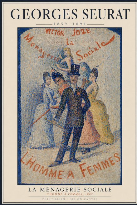 Seurat L'homme À Femmes No3 - Póster