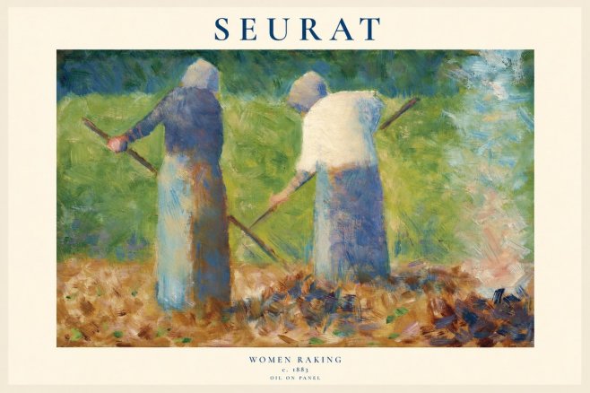 Seurat Women Raking No1 - Póster