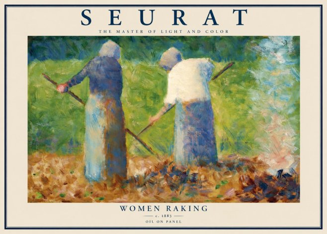 Seurat Women Raking No2 - Póster