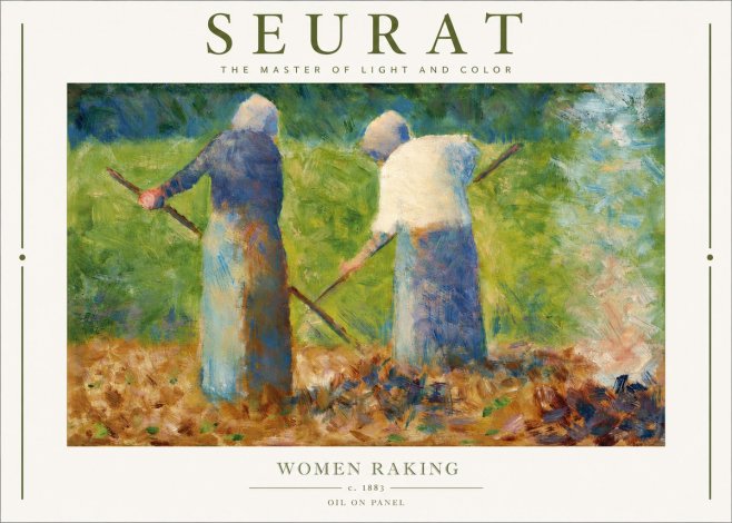 Seurat Women Raking No3 - Póster