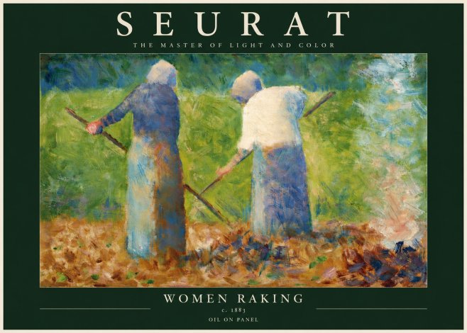 Seurat Women Raking No4 - Póster