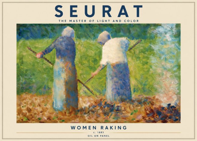 Seurat Women Raking No5 - Póster